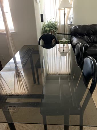Dining table with 6 chairs for $119 negotiable 2