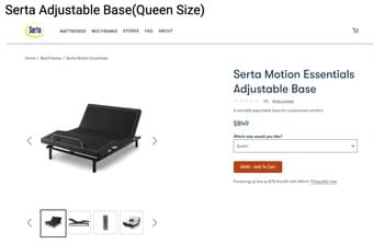 Queen size-Adjustable base+Simmons mattress 1