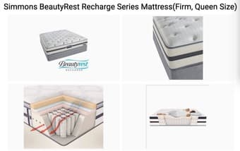 Queen size-Adjustable base+Simmons mattress 2