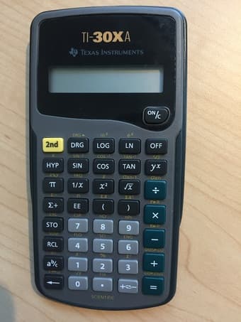 TI-30XA calculator 1