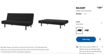 Like New Ikea Sleeper Sofa 1