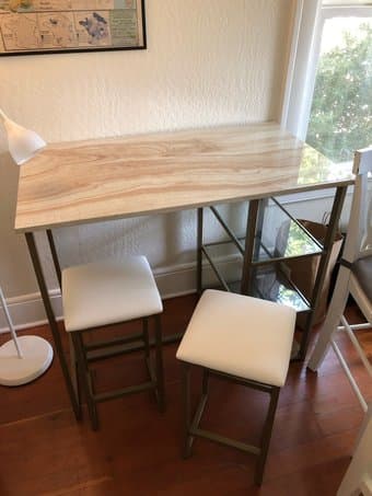 Modern kitchen 3 piece pub set island 1