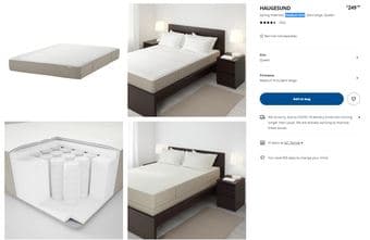 Ikea queen size bed + mattress 3