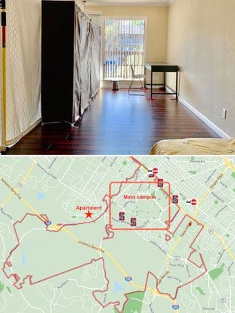 学校旁边 Menlo park 2b/2b 超大公寓独立客厅出租, 10/01/2020 available, flexible 1