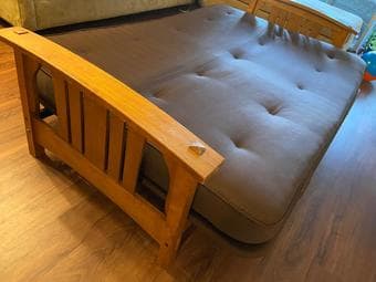 Futon convertible to queen bed-very comfortable 2