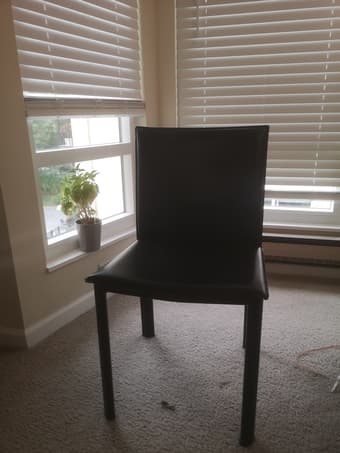 Black leather chair 1