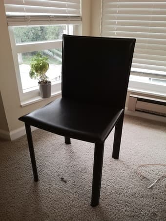 Black leather chair 2