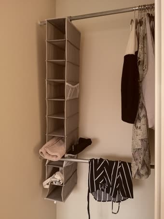closet organizer with side pockets 1