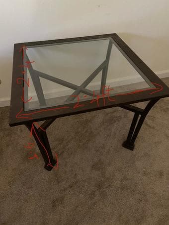 Glass top Coffee table/patio table 1