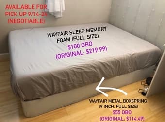 Full Mattress & Box Spring For Sale! Excellent Condition 3