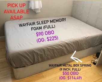 Mattress + Box Spring for Sale! Excellent condition 1