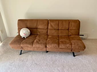 Caramel Futon in great condition 1