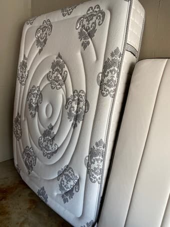 double bed frame + mattress 1