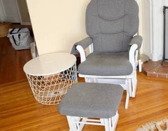 Dutailier sleigh Glider Multiposition-Lock Recline with Ottoman Includ 1