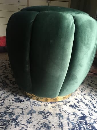 Velvet ottoman 1