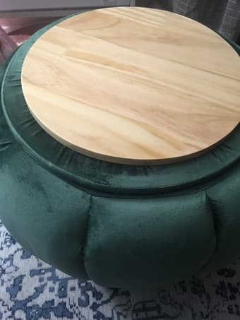 Velvet ottoman 3