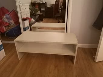 White wooden shelf organizer shoe shelf 1