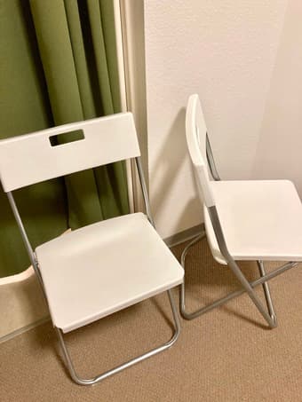Ikea GUNDE white folding chairs (2 pieces) 3