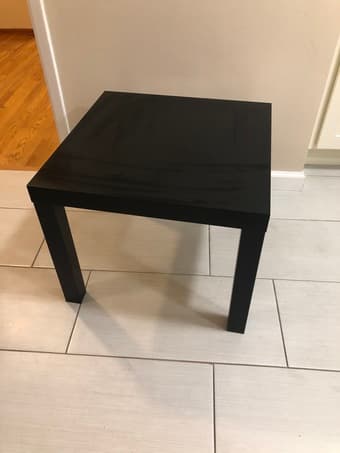 Black coffee table + end table 3
