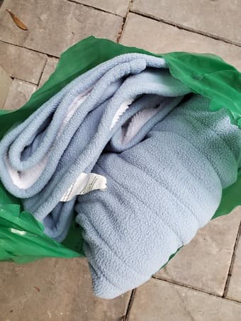 Serta Blue and White Fleece Electric Blanket 1