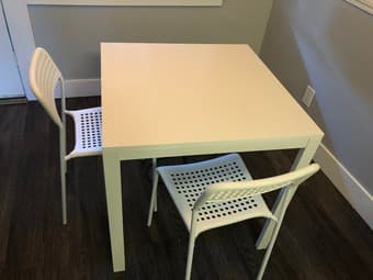 computer desk with two chairs 2