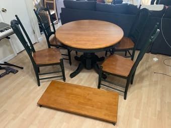 Kitchen table (42 in) + four chairs 1