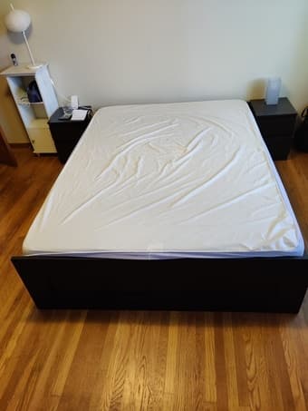 Queen bed (frame + mattress) 1