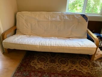 Queen futon & mattress, like-new, $150 2