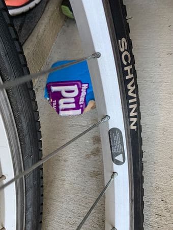 Trek 470 Fast Track with lost rear wheel + two wheel for Schwinn bike 3