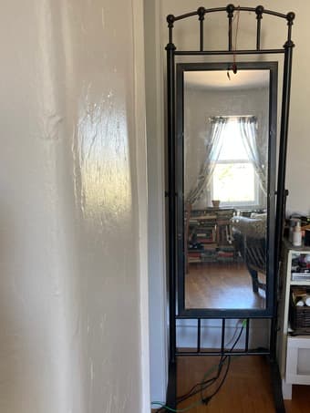 Standing mirror; black frame 1