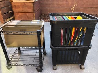 Office Cabinet and Mobile filing Cart 2