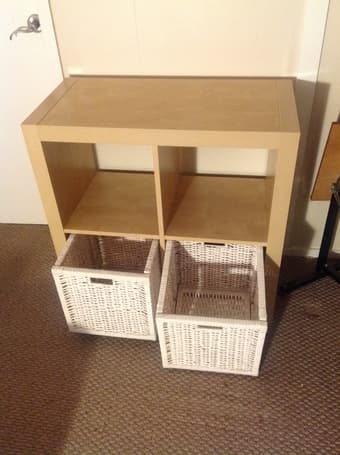 Storage Cabinet: 4-hole, 2-basket 1