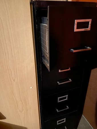 4-Drawer Standing File Cabinet (Metallic) 2