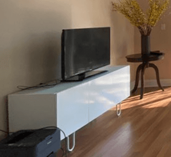 White TV stand 1