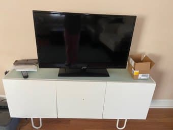 White TV stand 2