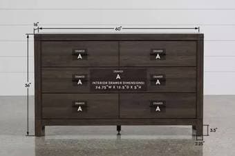 Stylish sturdy 6 drawer dresser - charming brown 3