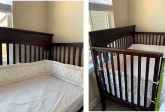 Graco crib + mattress + mattress sheets (x3) 1