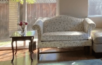 Loveseat and side table 1