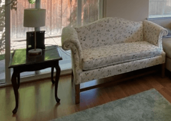 Loveseat and side table 2