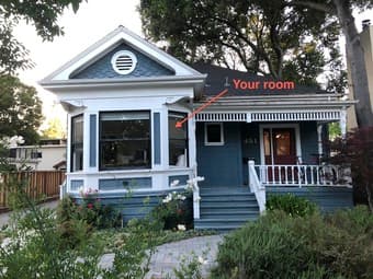 Bright bedroom in a beautiful house - downtown Palo Alto 2
