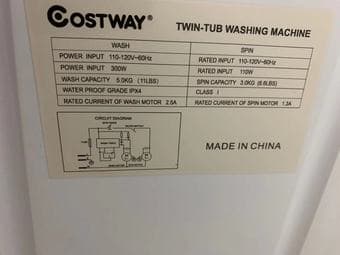 Costway twin-tub washing machine 3