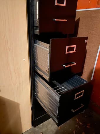 4-Drawer Standing File Cabinet (Metallic) 3