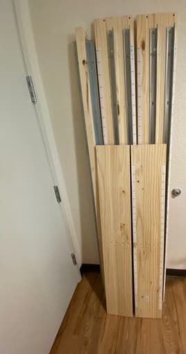 Full size bed frame + topper 3