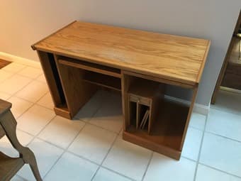 oak computer desk 1