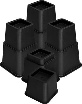 Full size Bed frame and bed risers (3 sets) 2