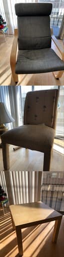 sofa bed , chair, small table, sling chair 2