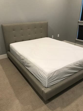 Crate and barrel queen bed 3