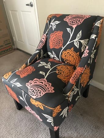 Floral Accent Swoop Armchair 1