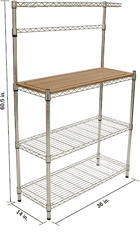 Kitchen prep rack with storage shelves (new in box) 2