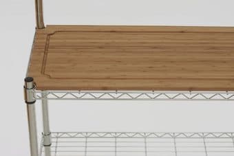 Kitchen prep rack with storage shelves (new in box) 3